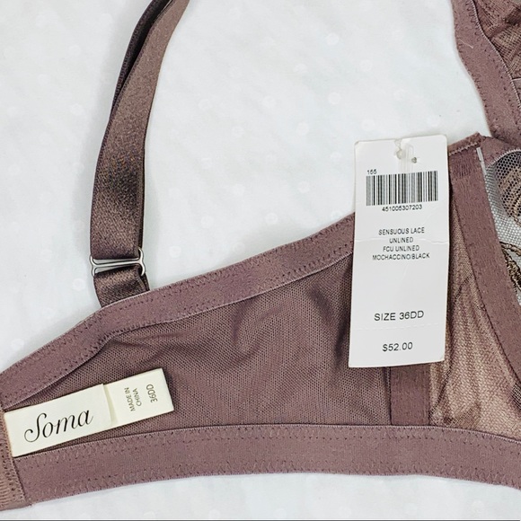 โ Sold โ Soma โข Mochaccino Sensuous Lace Bra 36DD - Picture 5 of 5